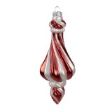 Cumpara ieftin Set 6 globuri Craciun sticla rosie alba 7x18 cm