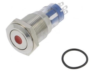 Comutator Anti-Vandalism DPDT 3A 250VAC IP67 Roșu foto