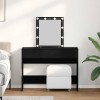 Masă de Toaletă Stejar negru 100 x 40 x 130 cm Lemn compozit