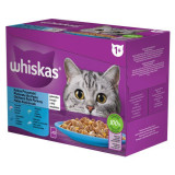 Whiskas capsule Selecție de pește &icirc;n jeleu 12 x 85 g