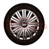 Set 4 Capace Roti Auto R17 Hyundai, Argintii, Plastic Flexibil, Model 502