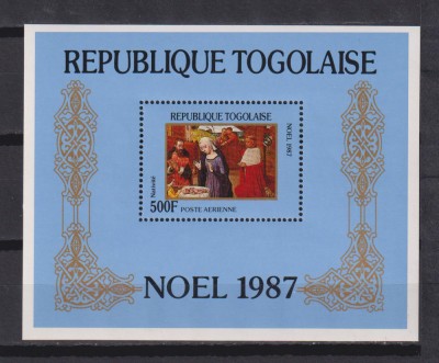REP. TOGOLAISE CRACIUN 1987 MI. BLOCK 299 MNH foto