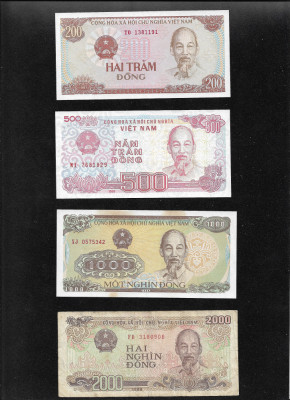 Set Vietnam 200+500+1000+2000+5000+10000+20000+50000 dong foto