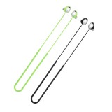 Set 2 Snururi Kwmobile pentru Samsung Galaxy Buds 2 Pro, Negru/Verde, Silicon, 60106.03