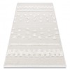 Covor ECO SISAL MOROC 22321 Triunghiurile, zigzag boho franjuri - structural bej / cremă, 78x150 cm