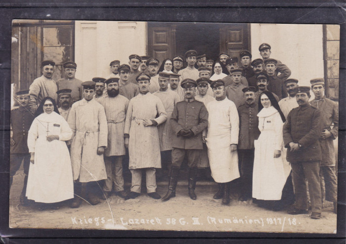 MILITARA ROMANIA 1917/18 PRIMUL RAZBOI MONDIAL MILITARI SORA MEDICALA