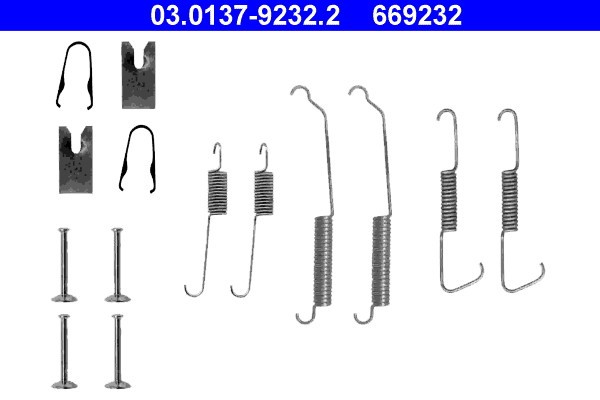 ATE 03.0137-9232.2 Set accesorii, sabot de frana