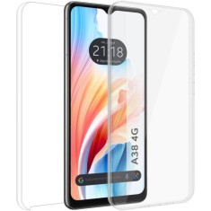 Husa 360 compatibila cu Oppo A38 4G - V2 Transparent fata si spate