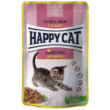 Happy Cat MEAT IN SAUCE Kitten &amp;amp; Junior Land-Gefl&uuml;gel / Poultry 85 g