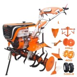 Motosapa Profesionala RURIS 732ACC Bonus roti cauciuc+rarita+plug+adaptor+dispozitiv scos cartofi+roti met 400 fara manicot+cultivator+set