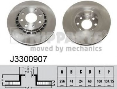 Disc frana OPEL ASTRA F Hatchback (53, 54, 58, 59) (1991 - 1998) NIPPARTS J3300907 foto