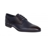 Pantofi barbati eleganti din piele naturala bleumarin GKR101BL