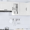 VidaXL Dulap bucătărie cu ușă sticlă Kalmar lemn prelucrat alb lucios 853529
