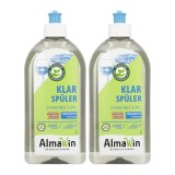 Solutie Clatire Vase AlmaWin, 2x500ml, pentru masina de spalat vase, lichid