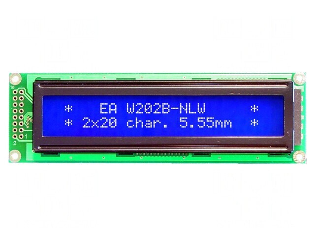 Afișaj LCD Alfanumeric 20x2 Albastru 116x37mm