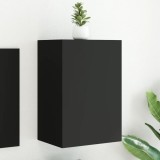 Cumpara ieftin Comodă TV de perete, negru, 40,5x30x60 cm, lemn prelucrat