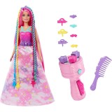 Papusa Barbie Dreamtopia - Twist and style, cu accesorii pentru impletituri, Mattel