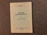 V ALACI ANALIZA INFINITEZIMALA CALCULUL DIFERENTIAL 1948