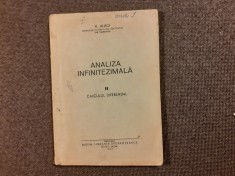 V ALACI ANALIZA INFINITEZIMALA CALCULUL DIFERENTIAL 1948