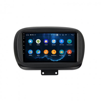 Navigatie Auto Multimedia cu GPS Fiat 500X (2014 - 2019), Android, Display 9 inch, 2GB RAM +32 GB ROM, Internet, 4G, Aplicatii, Waze, Wi-Fi, USB, Blue foto