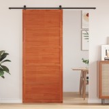 vidaXL Ușă de Hambar Maro Cerat 100x208 cm Lemn Masiv Pin