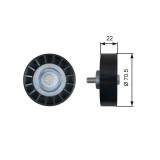 Rola ghidare curea transmisie Citroen Jumper I, Jumper I Sasiu, Jumper II, Jumper II Sasiu; Fiat Ducato, Ducato Sasiu; Iveco Daily III, Daily III