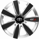 Set 4 Capace Roti GTX Carbon Gri-Negru R16, Pentru Toyota