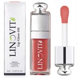 Ulei de buze Linovit&reg; cu cirese dulci, 6ml, Rosewood (Roz inchis). Hidratant, Stralucitor, Efect volum. Formula naturala, Nuanta transparenta