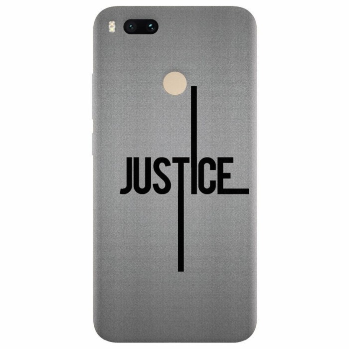 Husa silicon pentru Xiaomi Mi A1, Amir Justice Minimalistic Nubheebuccus Text