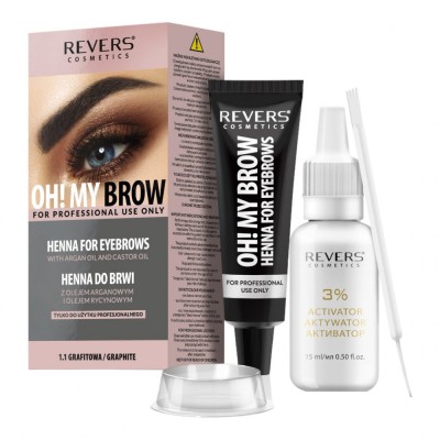 Vopsea de sprancene Henna Oh! My Brows, Revers, Graphite, 1.1, 30ml foto