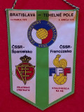 Fanion fotbal CEHOSLOVACIA - SPANIA(14.03.1979) CEHOSLOVACIA-FRANTA(04.04.`79)