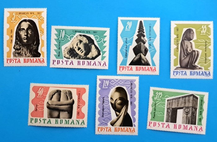 TIMBRE ROM&Acirc;NIA L.P 645/1967-10 ani de la moartea lui C. BR&Acirc;NCUȘI - simplă-MNH