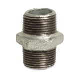 Niplu Dublu din Fontă Maleabilă 3/8&quot;, Zincat