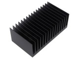 Radiator extrudat cu aripioare negru FISCHER ELEKTRONIK 75x138x50 mm