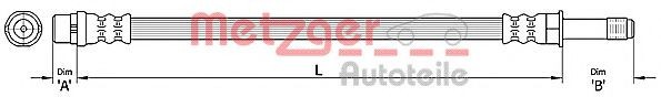 Conducta / cablu frana VOLVO S40 II (MS) (2004 - 2016) METZGER 4110367