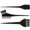 Set Pieptene și Pensule Vopsit Păr, 3 Bucăți, Negru, Plastic