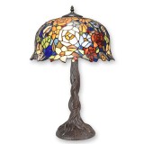 Lampa de masa Tiffany cu abajur cu margarete TA-155