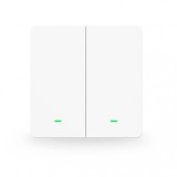 Intrerupator smart / inteligent, dublu Gosund SW9, Wi-Fi, incastrat, alb