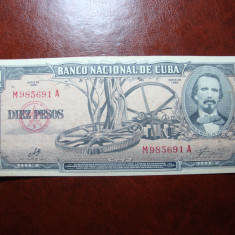 CUBA 10 PESOS 1960 EXCELENTA SEMNATURA CHE GUEVARA