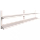 Rafturi suspendate 2 niveluri 2 buc. 300x30 cm otel inoxidabil