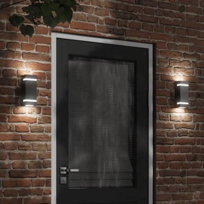 Gossi lampa exterioara de perete, negru, otel inoxidabil foto