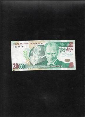 Turcia 20000000 20 000 000 lire 2000 seria03023136 foto