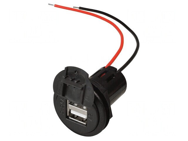&Icirc;ncărcător auto USB dublu 12-24V 5A