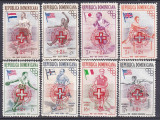 DB1 Rep. Dominica 1957 Medaliati Olimpiada supratipar Refugiati Ungaria 8 v. MNH