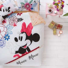 Lenjerie Copii Minnie Mouse Watercolour (Bumbac 100%)