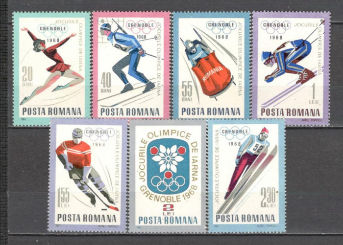 Romania.1967 Olimpiada de iarna GRENOBLE CR.150