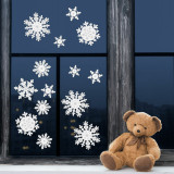 Decorațiuni de Crăciun fereastră set de cristal de gheață - h&acirc;rtie, alb
