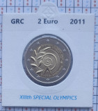 Grecia 2 euro 2011 UNC - Special Olympics - km 239 cartonas personalizat D15301, Europa