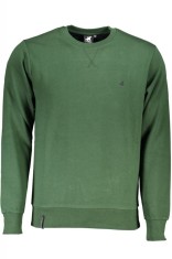 Bluza barbati cu maneca lunga si imprimeu cu logo verde inchis, 2XL foto