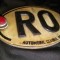 Placuta identificare Auto Colectie,RO-AUTOMOBIL CLUBUL ROMAN ACR,Placheta veche auto originala ACR,Piesa originala Necuratata,suruburi originale